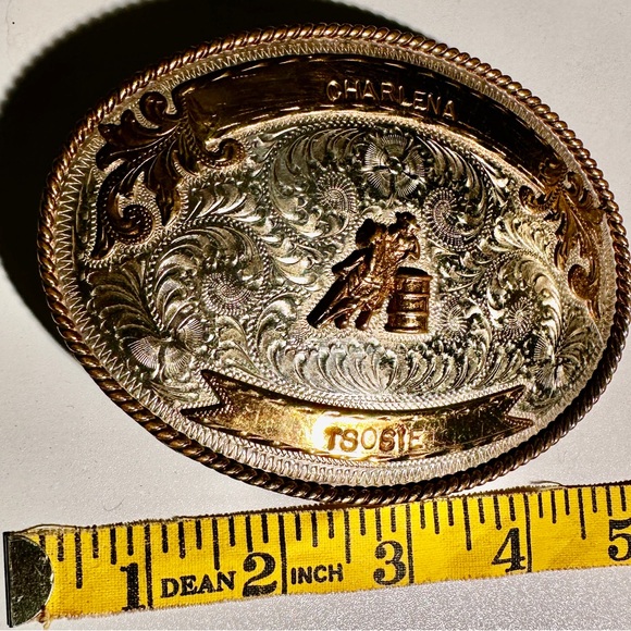 Gold and Silver tone Women's Belt Buckle - Picture 3 of 5